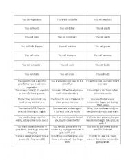 English Worksheet: Pairing activity for a Shopping Lesson