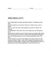English Worksheet: pizza guy