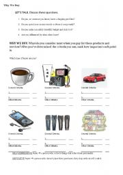 English worksheet: Why We Buy