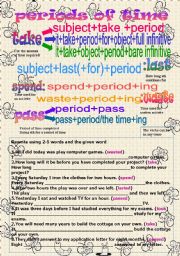 English Worksheet: periods of  time