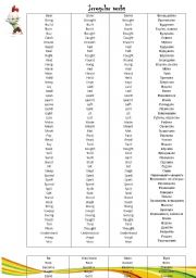 English Worksheet: Irregular verbs