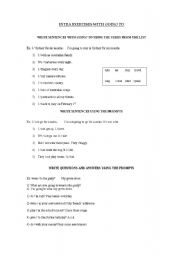 English worksheet: GOING TO FUTURE