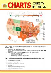 English Worksheet: Talking about Charts: Obesity in the US (with KEY). Business English