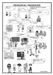 English Worksheet: PERSONAL PRONOUNS