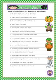 English Worksheet: PASSIVE VOICE+ KEY