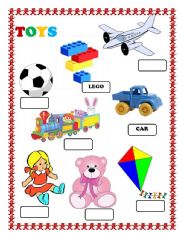 English Worksheet: Toys -poster