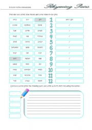 English Worksheet: Rhyming Pairs