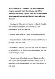 English Worksheet: 3rd Conditional Discussion Activity