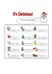 English worksheet: Christmas