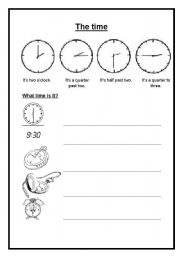 English worksheet: Time1