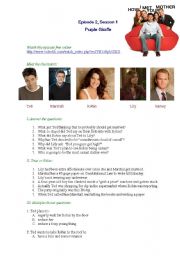 English Worksheet: How I Met Your Mother, Season 1, Episode 2, Purple Giraffe