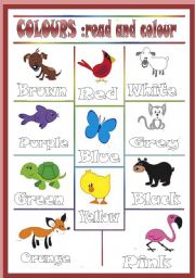 Colored animals *editable*