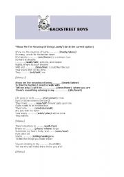 English worksheet: a great song