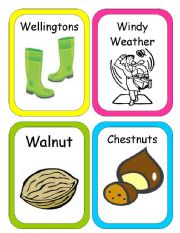 English Worksheet: AUTUMN Flashcards