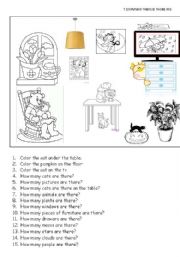 English Worksheet: there is there are