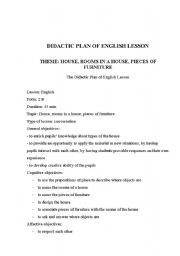 English worksheet: DIDACTIC PLAN OF ENGLISH LESSON