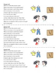English Worksheet: Lets talk about clothes