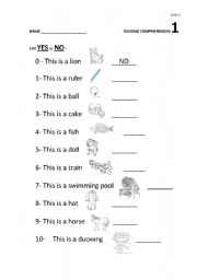 English Worksheet: Reading comprehension 1 - For Year 3