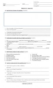 English worksheet: Test