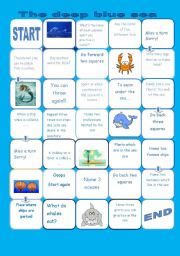 English Worksheet: The sea board game