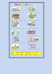 English worksheet: EASY WORKSHEET ABOUT PUBLIC PLACES