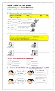 English worksheet: Test 