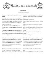 English Worksheet: Halloween