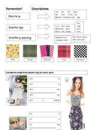 English Worksheet: clothes and fashion