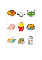 English Worksheet: Food flashcards