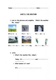 English Worksheet: The weather