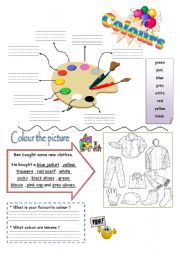 English Worksheet: colours