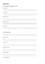 English worksheet: Can/ Cant