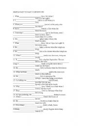 SIMPLE PAST VS PAST CONTINUOUS