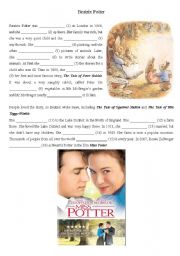 English Worksheet: Biography of Beatrix Potter - missing words