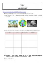 English Worksheet: Environmental problems