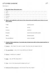 English Worksheet: Little Miss Sunshine 