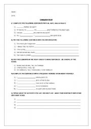 English worksheet: Simple present and frequency worksheet