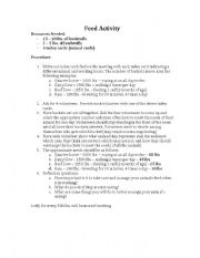 English Worksheet: Feeds Activity