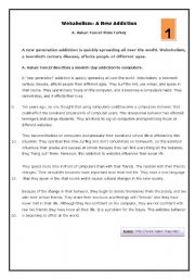 English Worksheet: Addictions