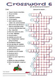 English Worksheet: Crossword 6