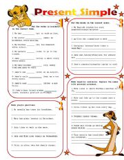 English Worksheet: present simple