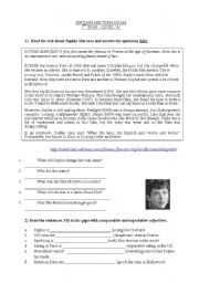 English Worksheet: Reading comprehension simple past