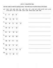 English Worksheet: Big Fish for Max ABC Code