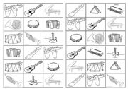 English Worksheet: musical instruments 