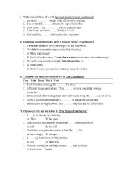 English Worksheet: GRAMMAR TEST - all tenses, conditionals,passive voice, reported speech, modals