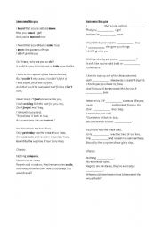 English Worksheet: Song - someone like you