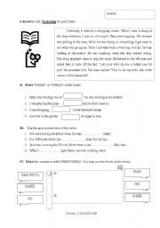 English worksheet: Simple Past vs. Past Continuous