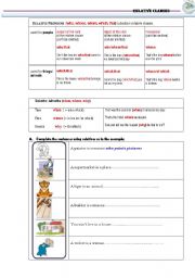 English Worksheet: RELATIVE CLAUSES