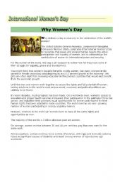 English Worksheet: International Womens Day