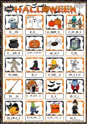 English Worksheet: Halloween - gap filling